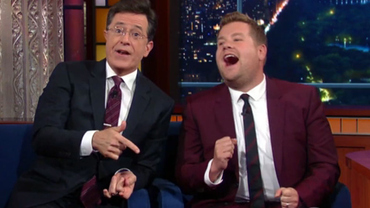 Tonight James Corden Visits Stephen Colbert Again On The Late Show 