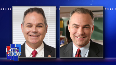 Late Show Staffer Mark Spada Looks Just Like Senator Tim Kaine